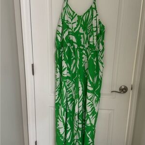 Lilly Pulitzer Green and White Jumpsuit